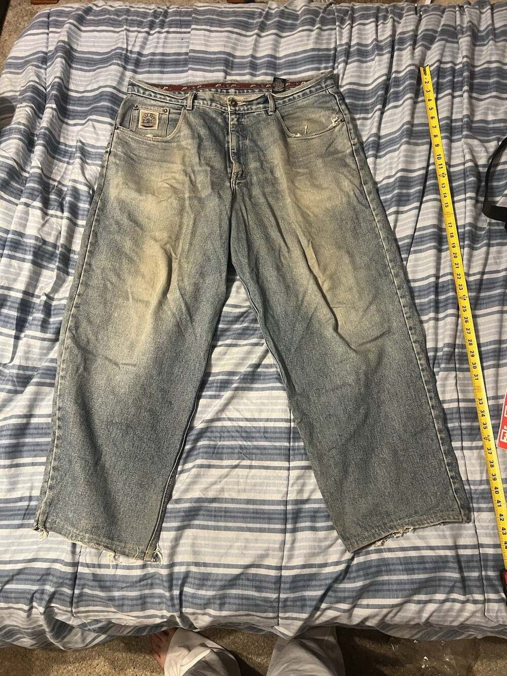 Pelle Pelle Jeans Men’s Size 40 Light Wash Denim Y2K Baggy Hip Hop USA